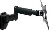 Black Double Arm, Tilt & Swivel LCD TV Wall Arm for up to 32