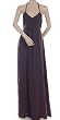 BCBG MOCHIATO JERSEY TIE LONG HALTER DRESS NEW S