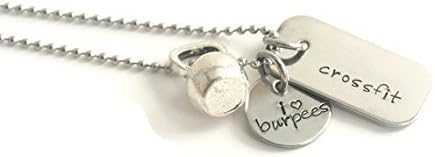 Hand stamped STAINLESS STEEL Crossfit, crossfit jewelry, crossfit necklace, fitness necklace, workout jewelry, kettlebell