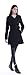 CHAREX Womens Winter Woolen Trench Coat with Belt Stand Collar Outwear Overcoat