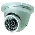 Clover Electronics HDC100 Super High-Resolution Indoor/Outdoor Night Vision Turret Security Camera - Small (Dark Grey)