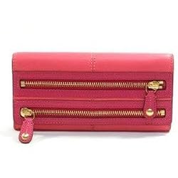 Coach Bonnie Leather Slim Envelope Wallet Purse 42541 Coral Fuchsia