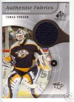 TOMAS VOKOUN 2005-06 SP Game Used Edition Authentic Fabrics JERSEY CARD FLORIDA PANTHERS Hockey