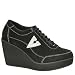 Volatile Women's Mania Wedge Sneaker,Black,6.5 M