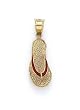 14k Enamel Flip-Flop Pendant