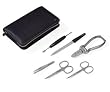 Stainless Steel Manicure&Pedicure Set in a Black Leather Case. Made in Solingen, Germany