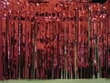 Burgundy Metallic Fringe Curtain