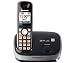 New Panasonic Dect 6.0 Expandable Phone System With 1 Handset Rubber Grip Smart Wall-Mount