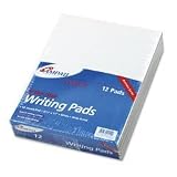 Ampad 21-112 Evidence Glue Top 8-1/2 x 11 Pads, Wide Rule, White, 50 Sheets, Dozen