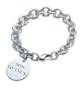 Quinceanera Designer Inspired (Mis Quince) Silver Disk Charm Bracelet