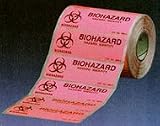 Shamrock Specialty Biohazard Warning Label 1X3 Imprinted Biohazard Hazard Identity - Roll of 500