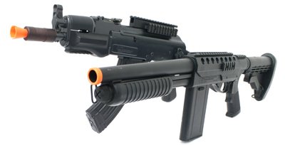 Airsoft 47SA WarHawk & UTG Everblast M87SOS Combo airsoft gun
