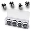 Black and White Optic Design Ball Magnets- Set of 4