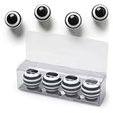 Black and White Optic Design Ball Magnets- Set of 4