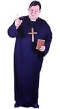 317rf09UzHL. SL160  Black Priest Robe Mens Costume Adult Halloween Outfit   One Size, Waist Size 42 46