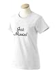 Custom embroidered Just Married ladies t-shirt