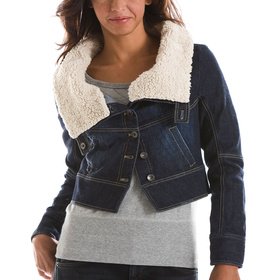 Buy Armani Exchange Cropped Sherpa Jacket by Armani Exchange