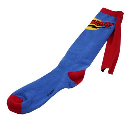 Bazinga! - Big Bang Theory Caped Socks: One Size Fits Most - Navy Blue