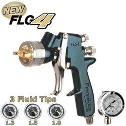 Anodized Blue Cupless DeVILBISS FinishLine 4 HVLP Spray Gun Value Kit