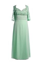 A-line Floor Length Elbow Length Sleeves Applique Sweetheart Chiffon Evening Dress/Mother-of-the-Bride Dress/Prom Dress/Wedding Party Dress 