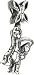 Authentic Chamilia EEYORE and BUTTERFLY DIS-302 Sterling Silver DISNEY Dangle Charm Bead