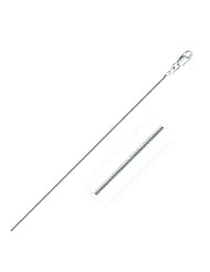 Rhodium Plated 1.3mm 925 Sterling Silver Snake Style Chain