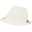 Men's 100% Cotton Summer Cool Solid Blank Fedora Derby Trilby Hat White 56cm S/M
