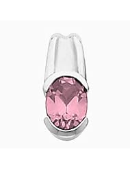 14K White Gold Oval Cut Pink Sapphire Pendant -- LIFETIME WARRANTY
