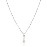 Dogeared New Mom Silver Safety Pin Charm Neckl