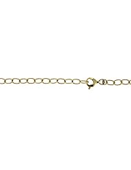 14K Yellow Gold Solid Oval 6.5mm Necklace 30 Inch