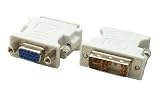 DVI-A Male to VGA HD15 Female adapter - Converts from DVI to VGA / VGA to DVI