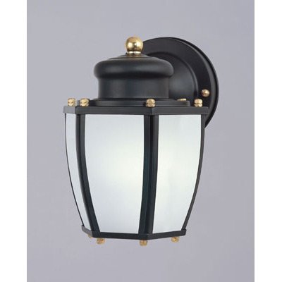 Westinghouse One-Light Outdoor Downward Wall Sconce, Matte Black with Frosted Globe #64516