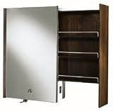 KOHLER K-3092-F4 Purist Mirrored Cabinet with Integral Laminar Faucet, Black Walnut