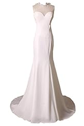 Mermaid Floor Length Sleeveless Chiffon/Tulle Jeweled Sheer Evening Dress 