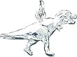 Sterling Silver T-Rex Charm