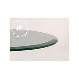 60'' Round 1/2 Inch Thick Beveled Polished Annealed Glass Table Top