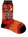 Laurel Burch Socks - Celestial Cat-Orange