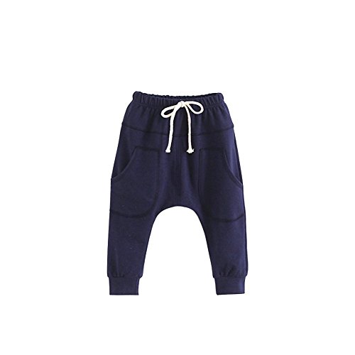 Weixinbuy Unisex Kid Toddler Cotton Jersey Harem Pants Baby Elastic Trousers