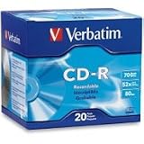 Electronics : Verbatim CD-R DatLf 52X Slim Pack/20 43348
