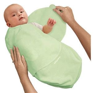 Kiddopotamus SwaddleMe 100% Cotton Knit, Small, Sage