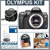 Olympus E-620 Digital SLR Camera Body Kit, with 8GB CF Memory Card, Spare BLs- 1 Lithium-Ion Rechargeable Battery, Slinger Camera Bag, USB 2.0 Compact Card Reader, Professor Kobre's Lightscoop