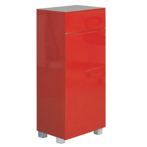 Kommode MONZA, Hochglanz lackiert, rot