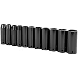 Stanley 97-125 11 Piece 1/2-Inch Drive SAE Deep Impact Socket Set