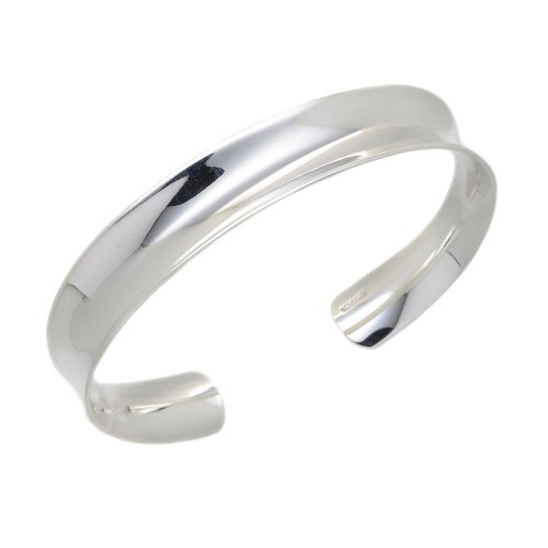 Silver B1047 Solid Concave Torque Bangle