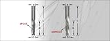 Amana 46218 3 Flute Spiral Flute Plunge Router Bit - 1/2 Cutting Diameter; 2 Cutting Height