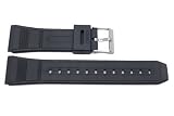 Casio Replacement 22mm Black Watch Strap - P3025