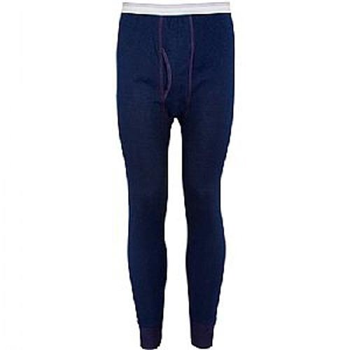 Indera - Mens Icetex Dual Face Fleeced Thermal Long John Pant 286DT, Navy Blue (Size Large)