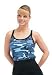 Womens Sky Blue Camo Ribbed Spaghetti Strap Tank Top SIZE SM/MED