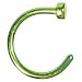20 Gauge 5/16" Green Anodized Titanium Nose Hoop