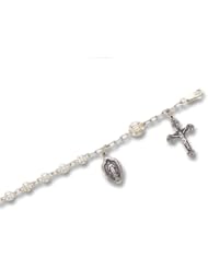 Silver Bead Rosary Bracelet